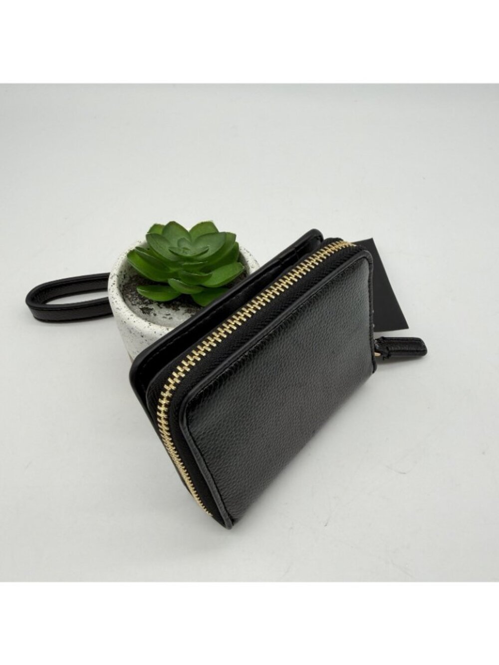 KARL LAGERFELD zip around leather small bi-fold women's wallet - Black - Picture 12 of 12